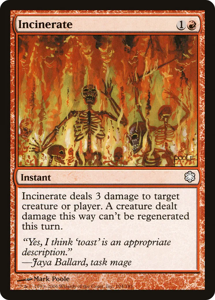 Incinerate — Coldsnap Theme Decks — Magic: The Gathering