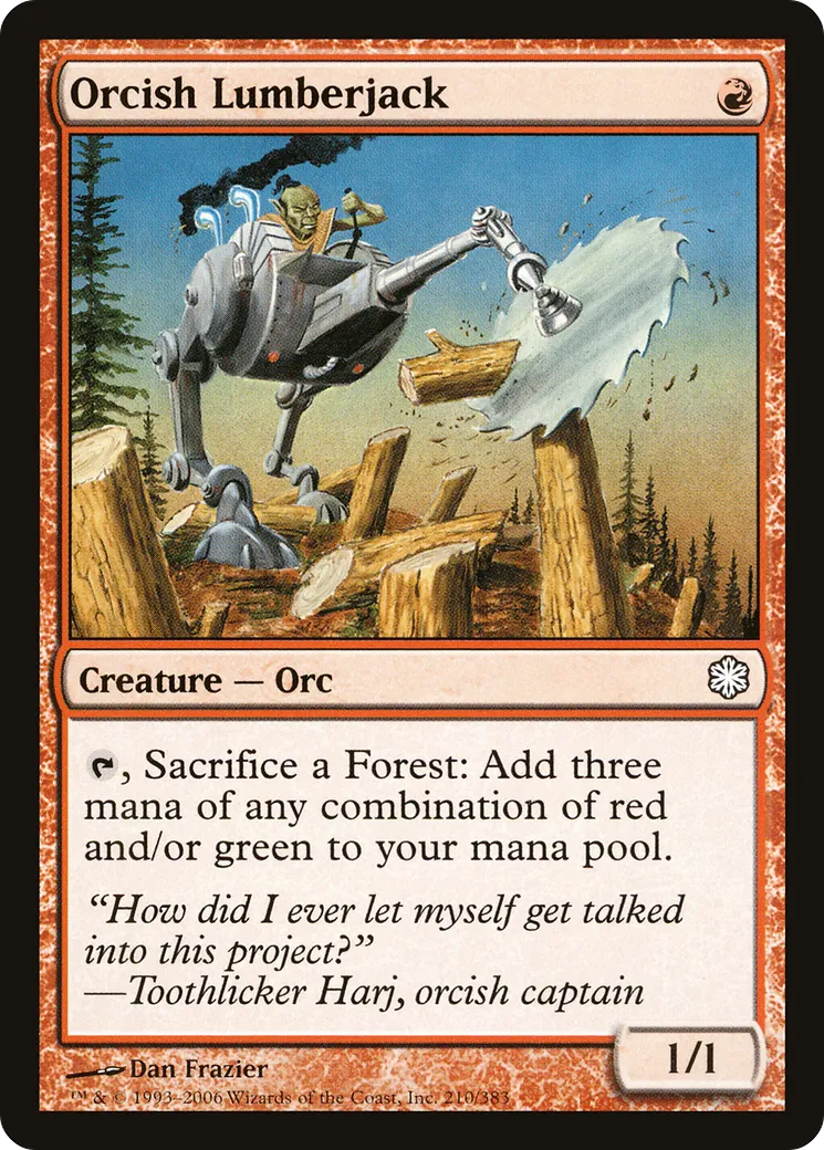 Orcish Lumberjack — Coldsnap Theme Decks — Magic: The Gathering