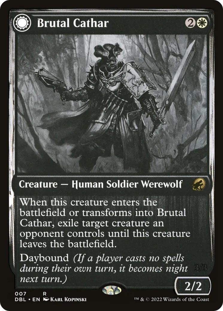 Brutal Cathar // Moonrage Brute — Innistrad: Double Feature — Magic: The Gathering