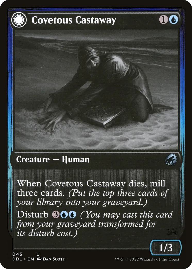 Covetous Castaway // Ghostly Castigator — Innistrad: Double Feature — Magic: The Gathering