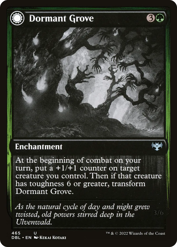 Bosquet assoupi // Enjambeur de bosquet noueux — Innistrad: Double Feature — Magic: The Gathering