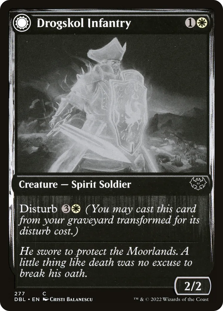 Fantassin du drogskol // Armements du drogskol — Innistrad: Double Feature — Magic: The Gathering