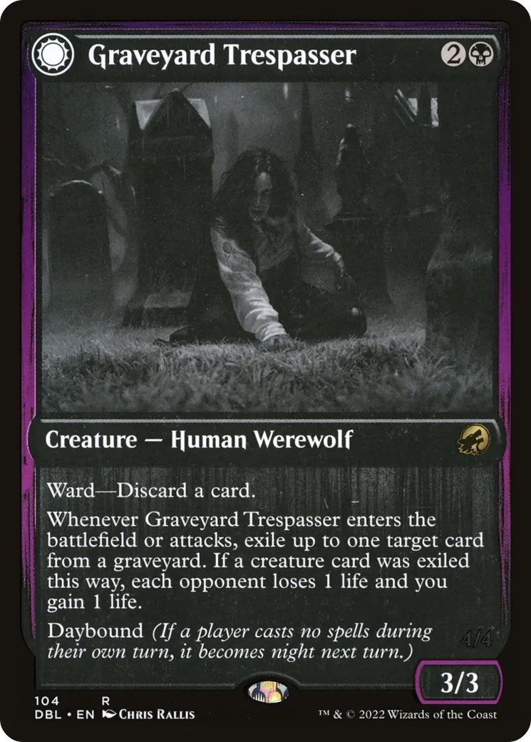 Graveyard Trespasser // Graveyard Glutton — Innistrad: Double Feature — Magic: The Gathering