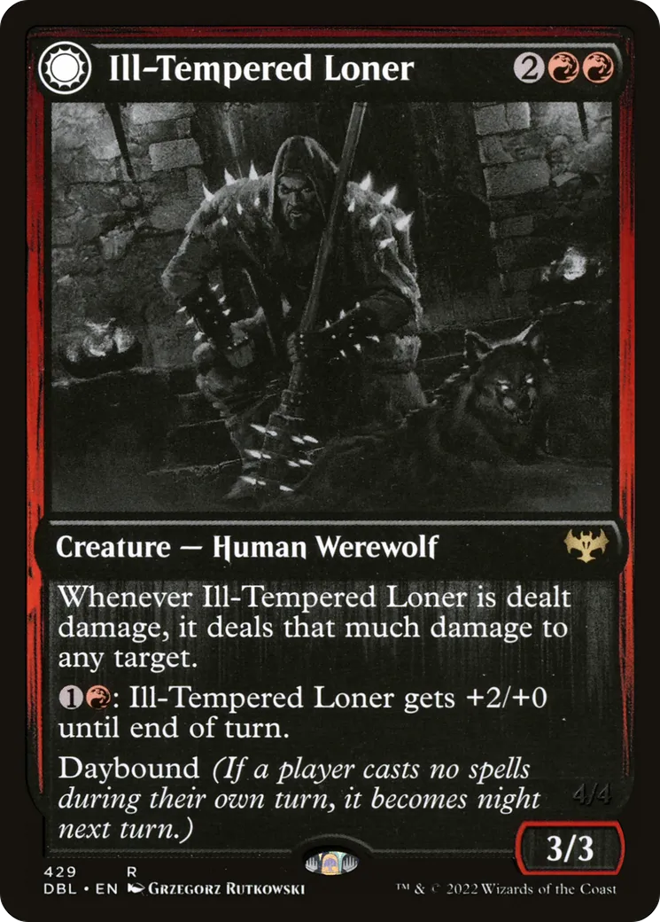 Ill-Tempered Loner // Howlpack Avenger — Innistrad: Double Feature — Magic: The Gathering