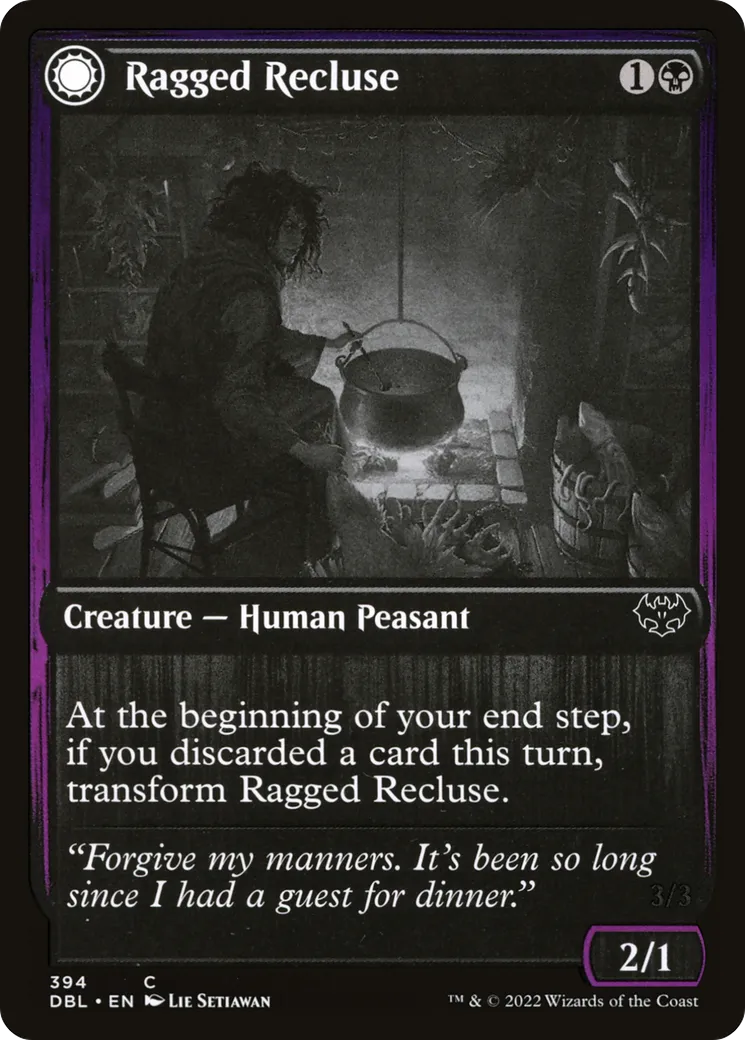 Ragged Recluse // Odious Witch — Innistrad: Double Feature — Magic: The Gathering