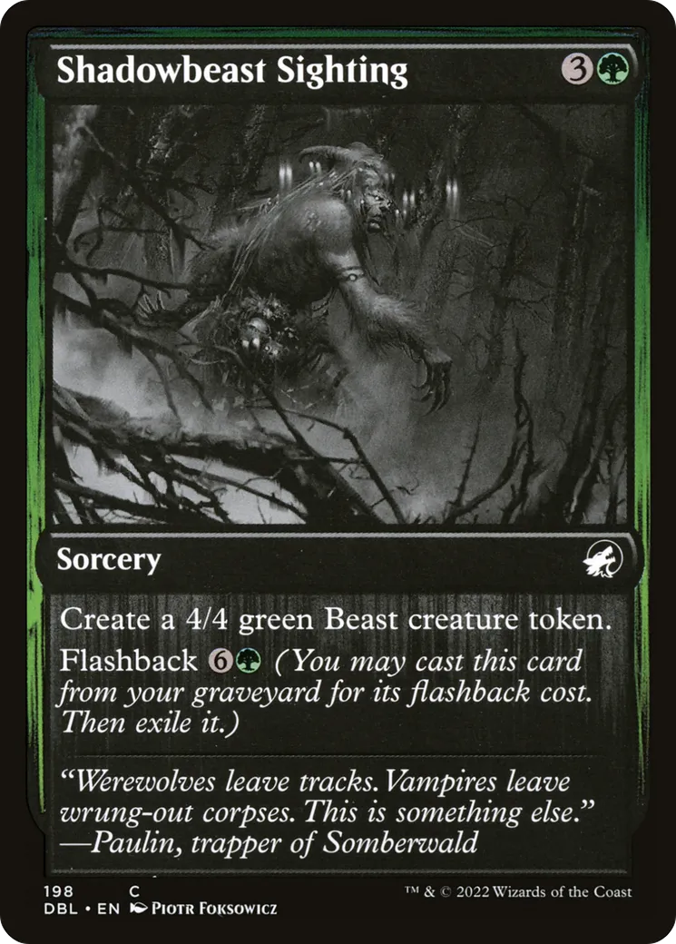 Apparition de la bête des ombres — Innistrad: Double Feature — Magic: The Gathering