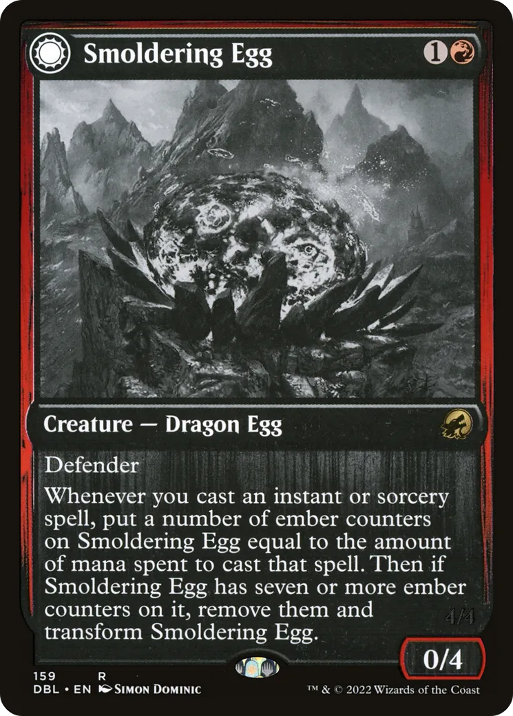 Smoldering Egg // Ashmouth Dragon — Innistrad: Double Feature — Magic: The Gathering