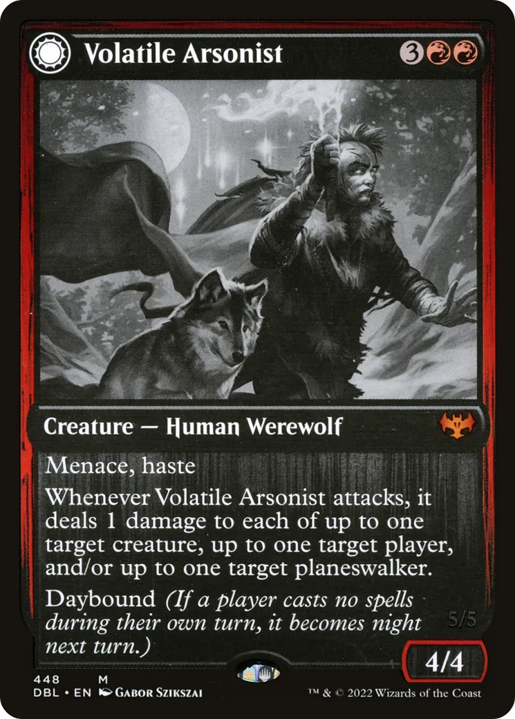 Volatile Arsonist // Dire-Strain Anarchist — Innistrad: Double Feature — Magic: The Gathering
