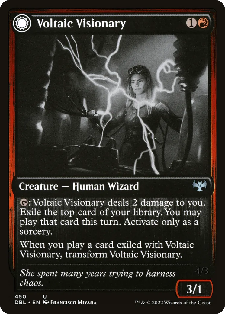 Voltaic Visionary // Volt-Charged Berserker — Innistrad: Double Feature — Magic: The Gathering