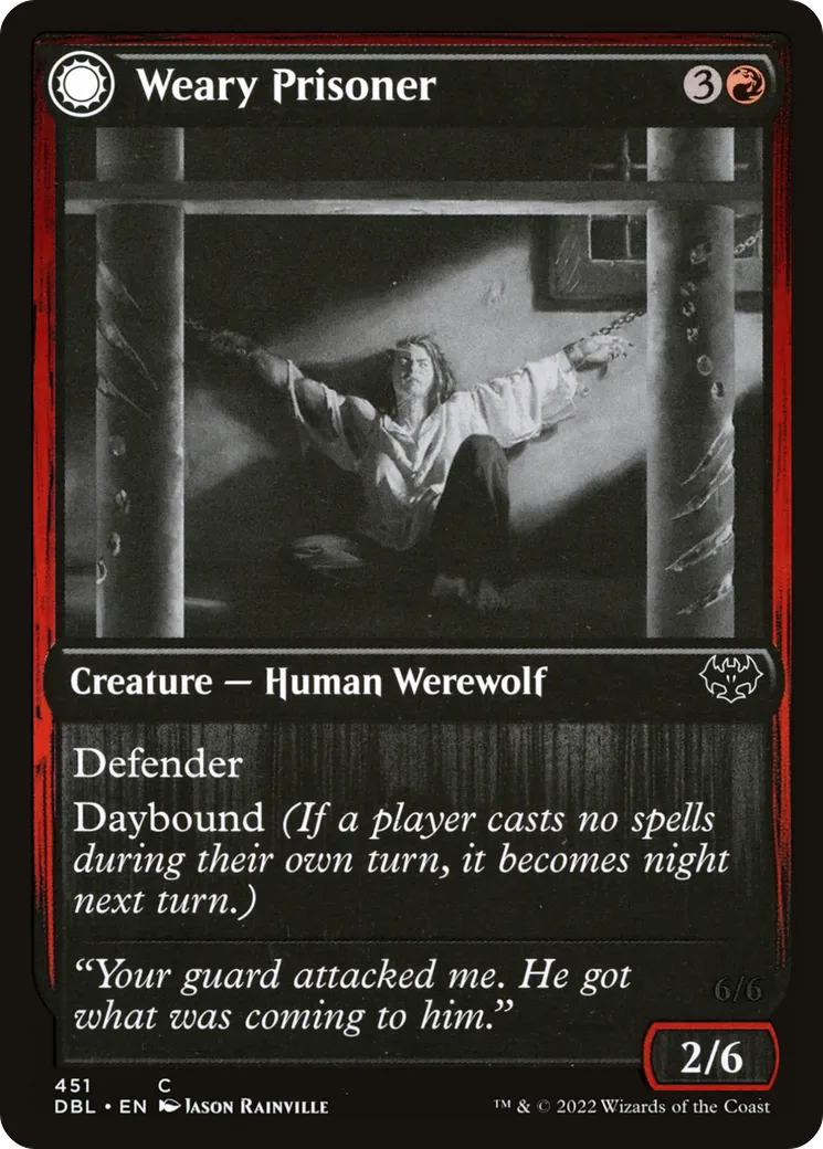 Weary Prisoner // Wrathful Jailbreaker — Innistrad: Double Feature — Magic: The Gathering