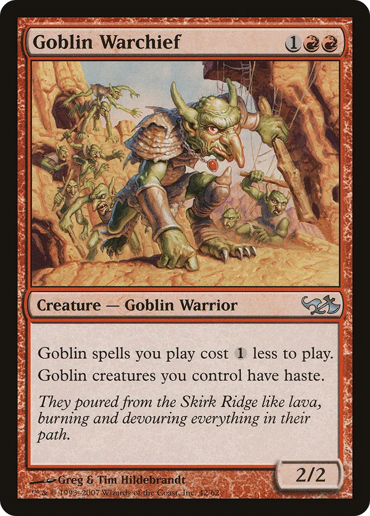 Goblin Warchief from Duel Decks: Elves vs. Goblins - Magic: The Gathering