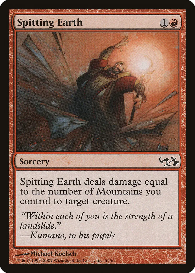 Spitting Earth — Duel Decks: Elves vs. Goblins — Magic: The Gathering