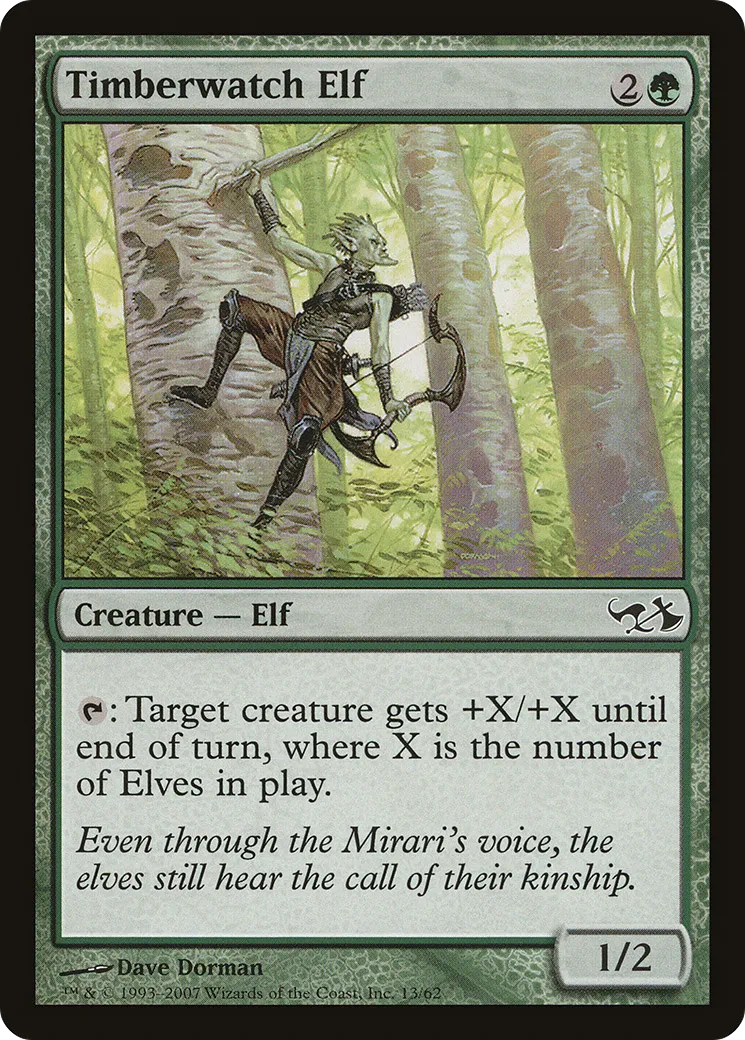 Timberwatch Elf — Duel Decks: Elves vs. Goblins — Magic: The Gathering