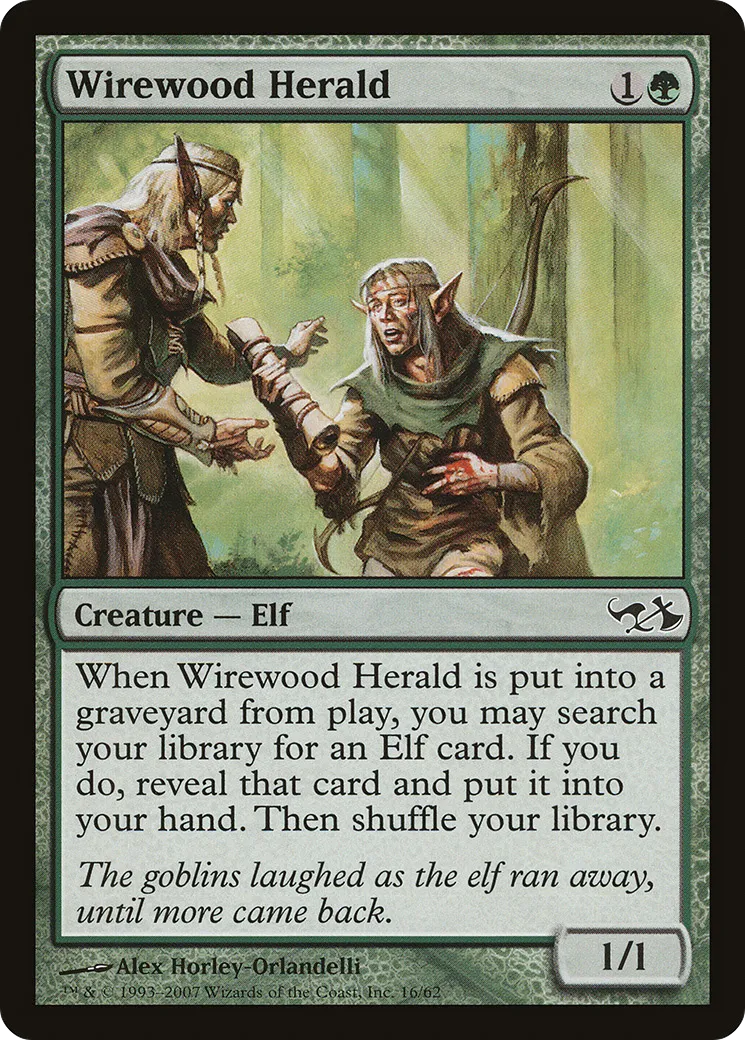 Wirewood Herald — Duel Decks: Elves vs. Goblins — Magic: The Gathering