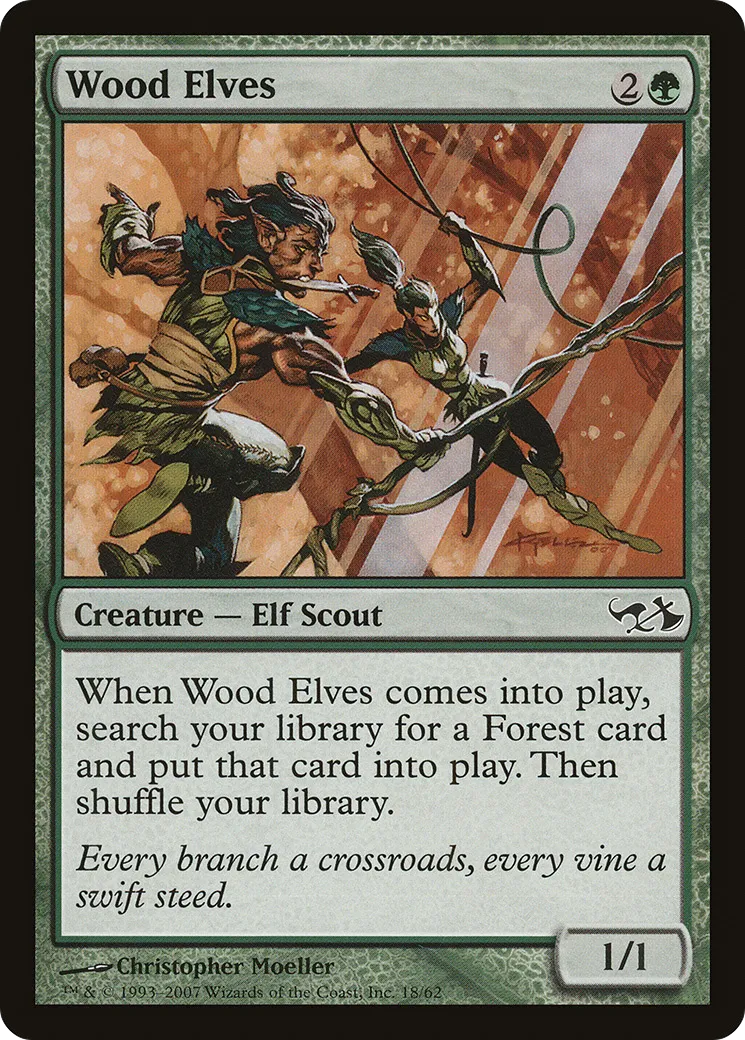 Wood Elves from Duel Decks: Elves vs. Goblins - Magic: The Gathering