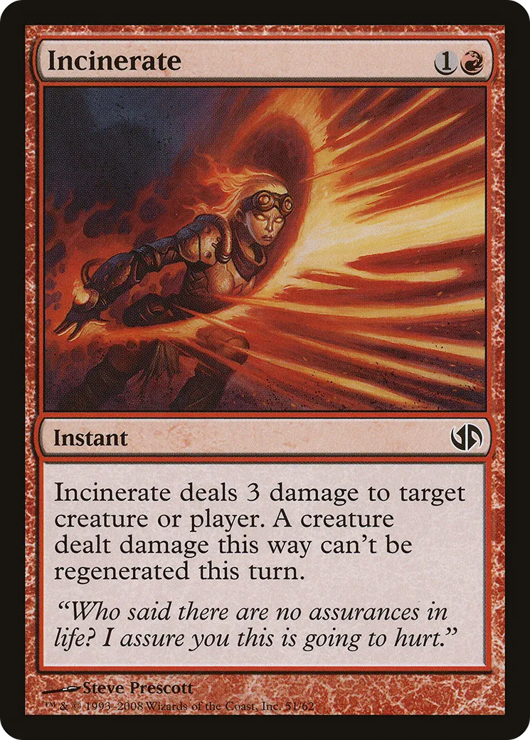 Incinerate — Duel Decks: Jace vs. Chandra — Magic: The Gathering