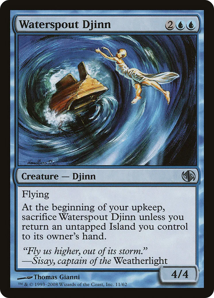 Waterspout Djinn — Duel Decks: Jace vs. Chandra — Magic: The Gathering
