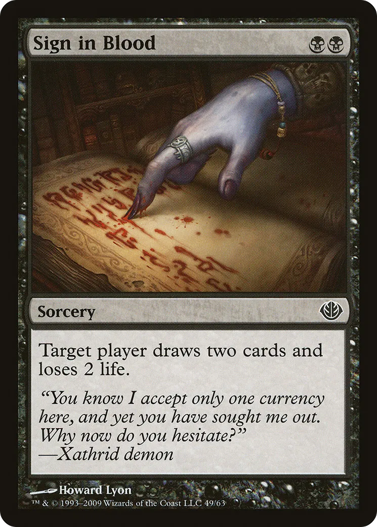 Sign in Blood — Duel Decks: Garruk vs. Liliana — Magic: The Gathering