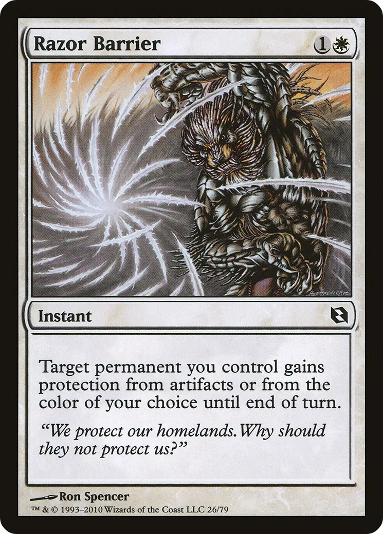 Razor Barrier — Duel Decks: Elspeth vs. Tezzeret — Magic: The Gathering