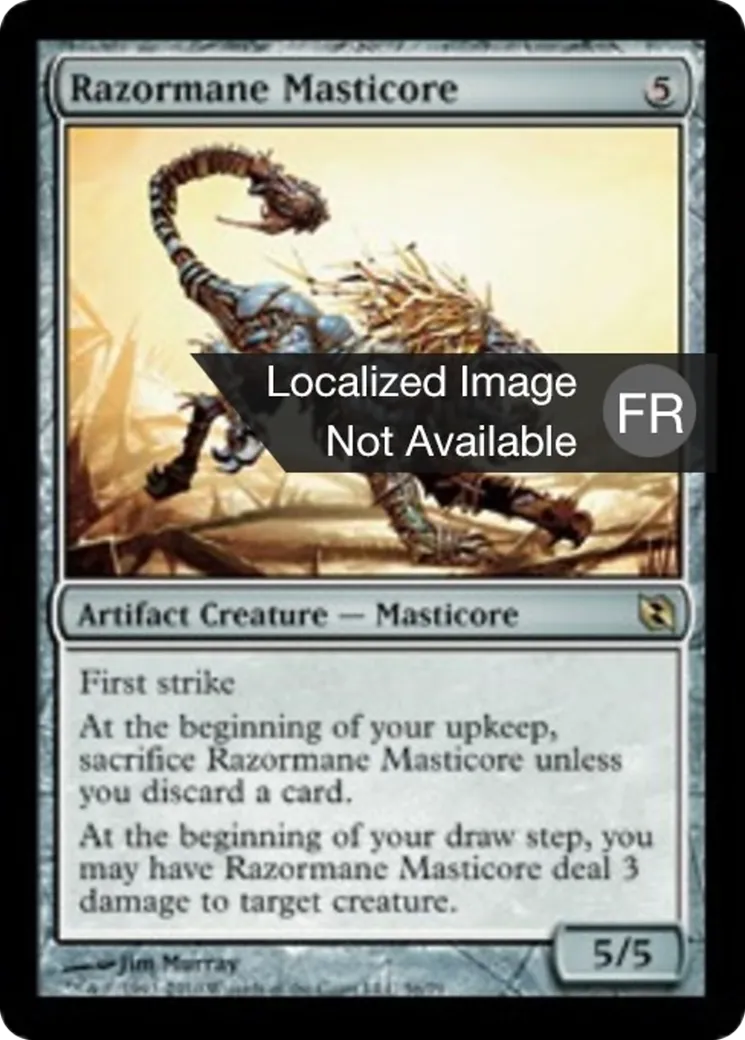 Masticore à crinière tranchante — Duel Decks: Elspeth vs. Tezzeret — Magic: The Gathering