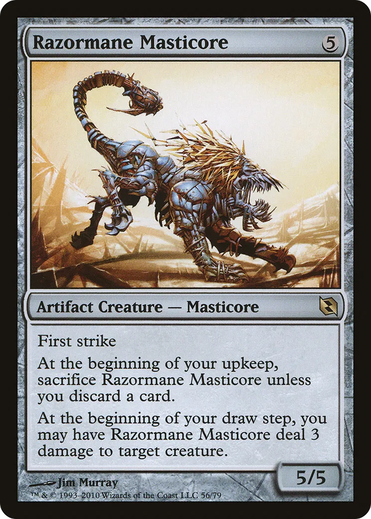 Razormane Masticore — Duel Decks: Elspeth vs. Tezzeret — Magic: The Gathering