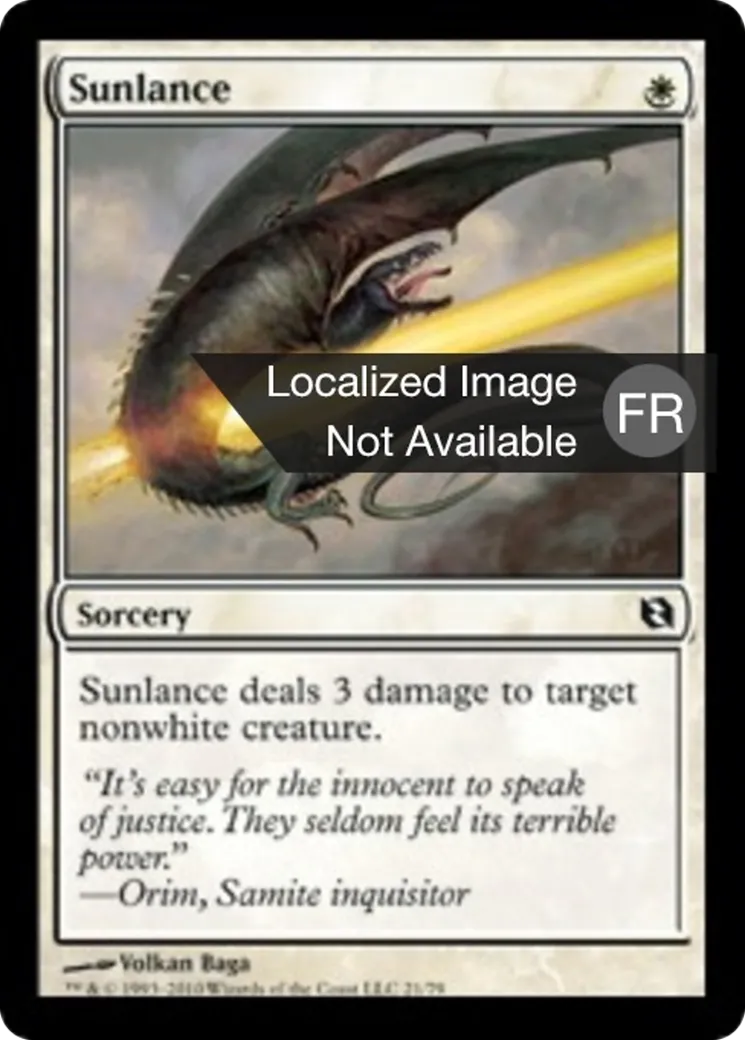 Lance solaire — Duel Decks: Elspeth vs. Tezzeret — Magic: The Gathering