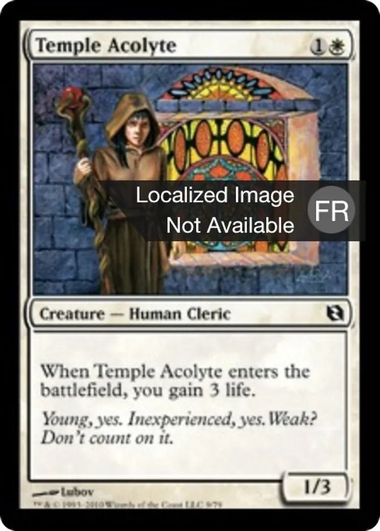 Acolyte du temple from Duel Decks: Elspeth vs. Tezzeret - Magic: The Gathering