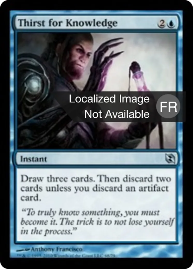 Soif de connaissance — Duel Decks: Elspeth vs. Tezzeret — Magic: The Gathering