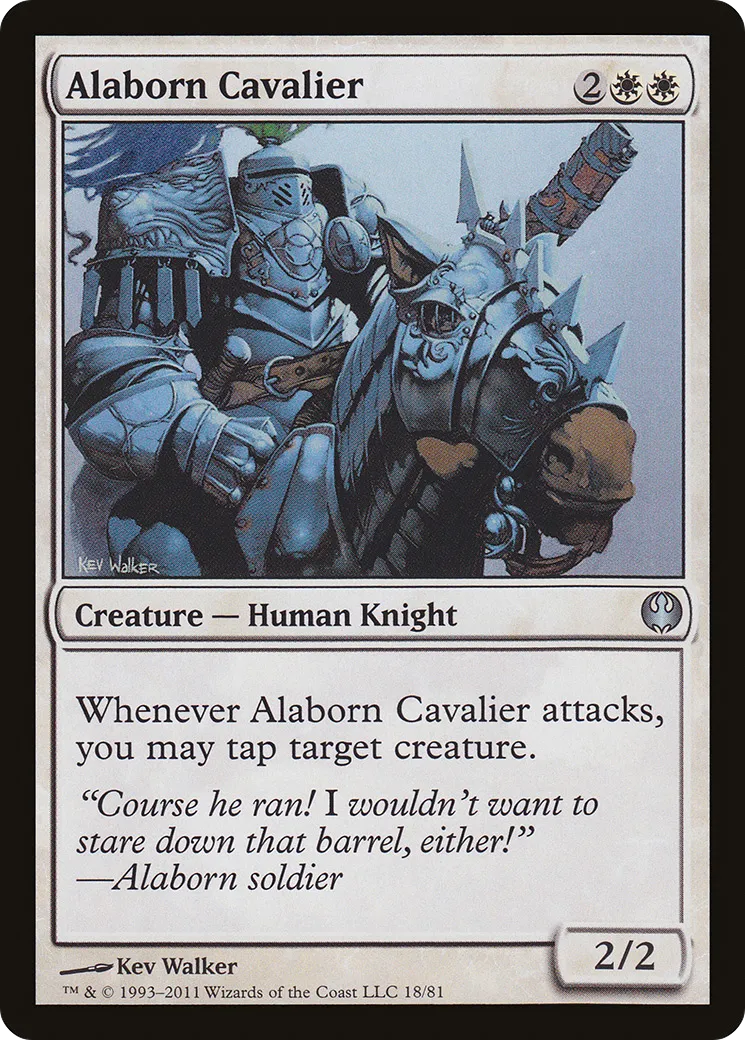 Alaborn Cavalier — Duel Decks: Knights vs. Dragons — Magic: The Gathering