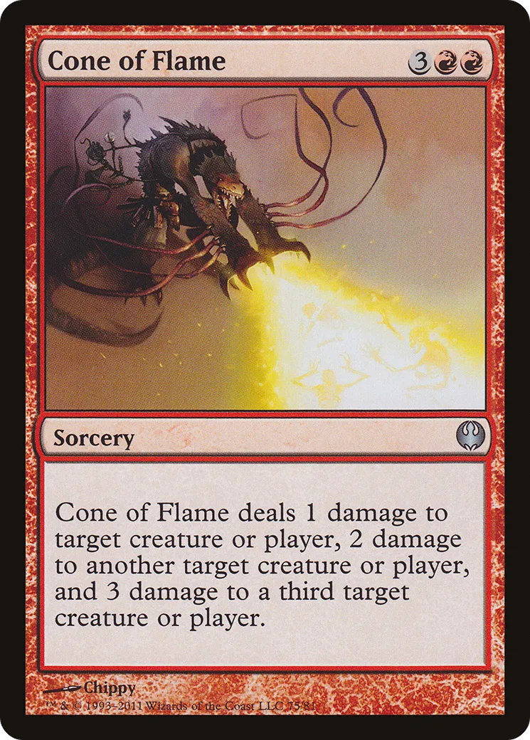 Cone of Flame — Duel Decks: Knights vs. Dragons — Magic: The Gathering