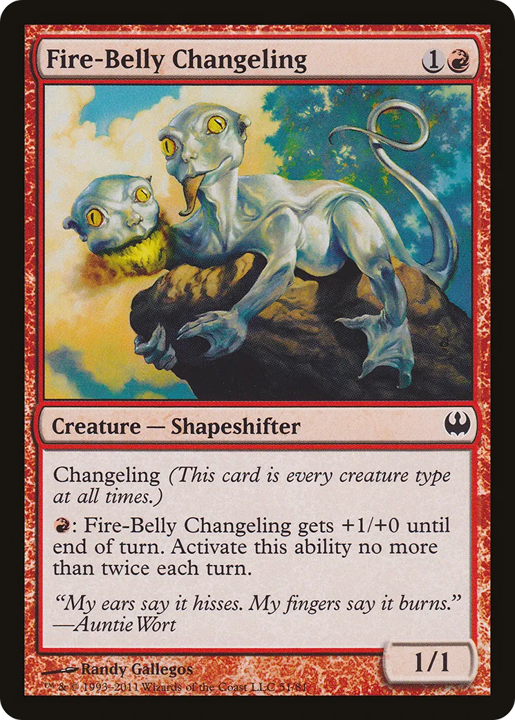 Fire-Belly Changeling — Duel Decks: Knights vs. Dragons — Magic: The Gathering
