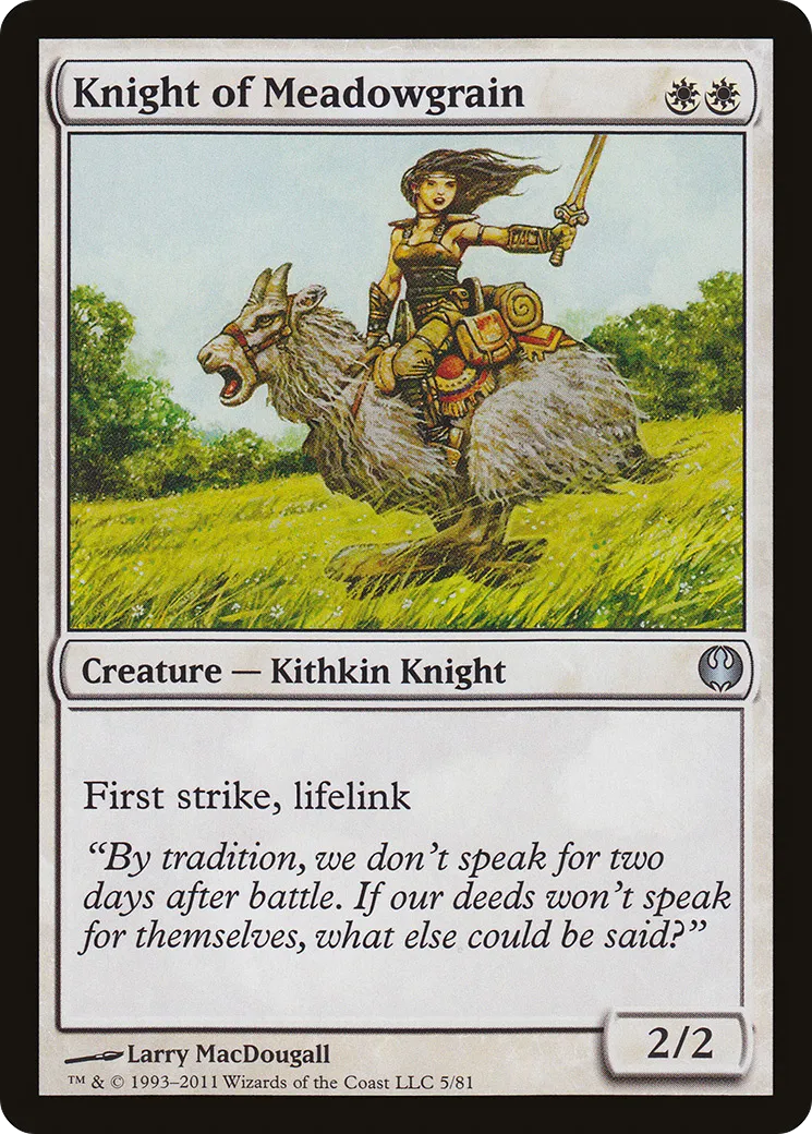 Knight of Meadowgrain — Duel Decks: Knights vs. Dragons — Magic: The Gathering