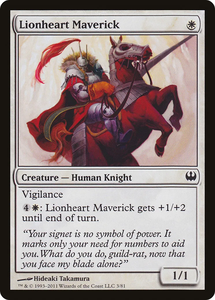 Lionheart Maverick — Duel Decks: Knights vs. Dragons — Magic: The Gathering