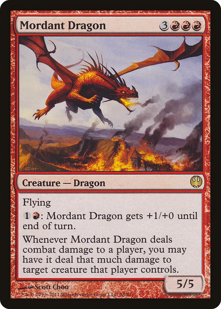 Mordant Dragon — Duel Decks: Knights vs. Dragons — Magic: The Gathering