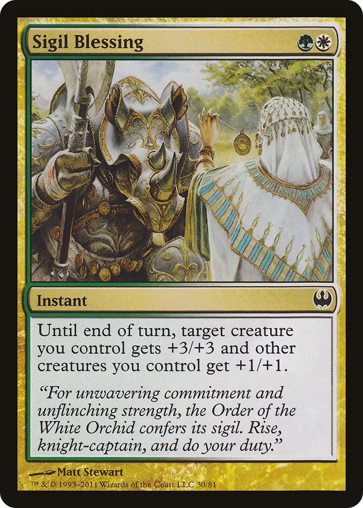 Sigil Blessing — Duel Decks: Knights vs. Dragons — Magic: The Gathering