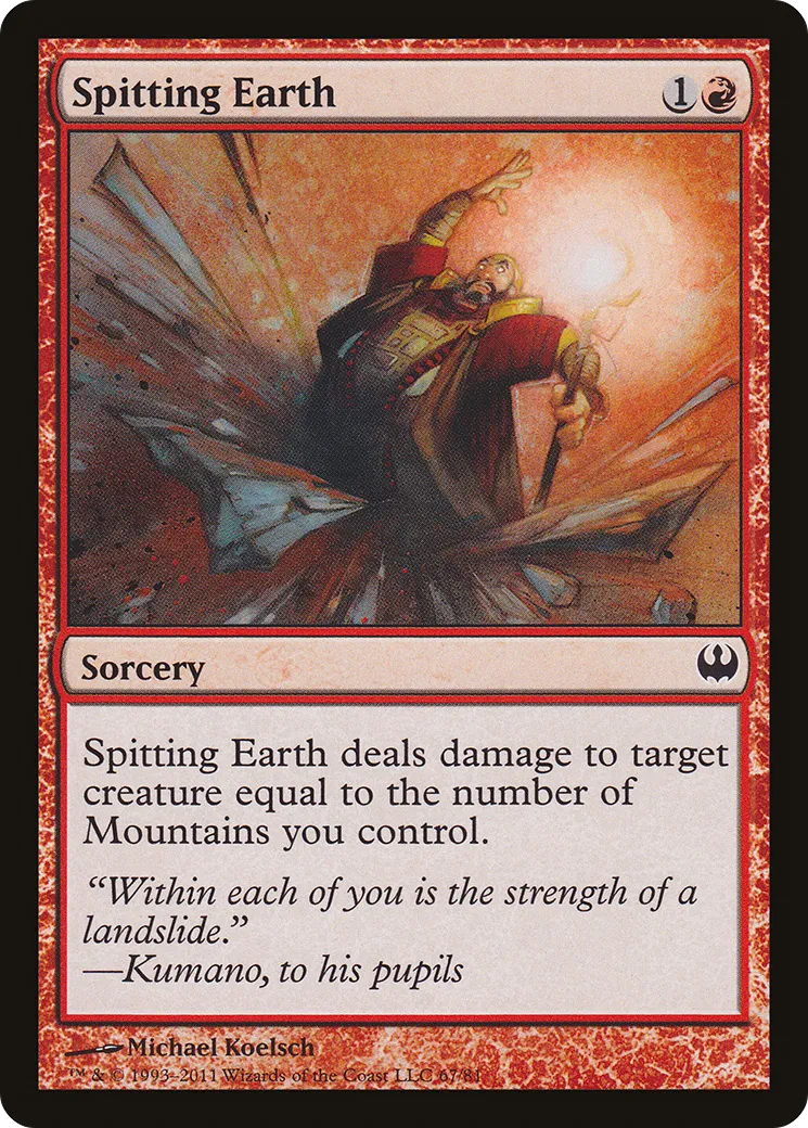 Spitting Earth — Duel Decks: Knights vs. Dragons — Magic: The Gathering