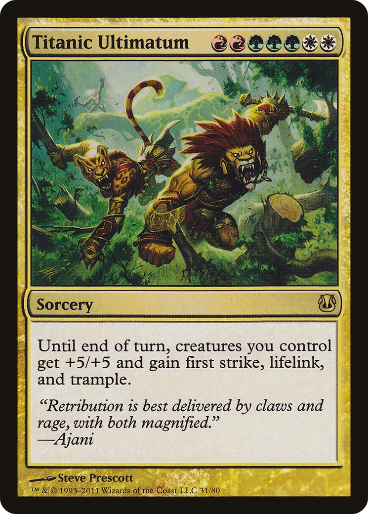 Titanic Ultimatum — Duel Decks: Ajani vs. Nicol Bolas — Magic: The Gathering
