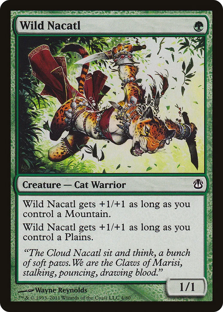 Wild Nacatl — Duel Decks: Ajani vs. Nicol Bolas — Magic: The Gathering