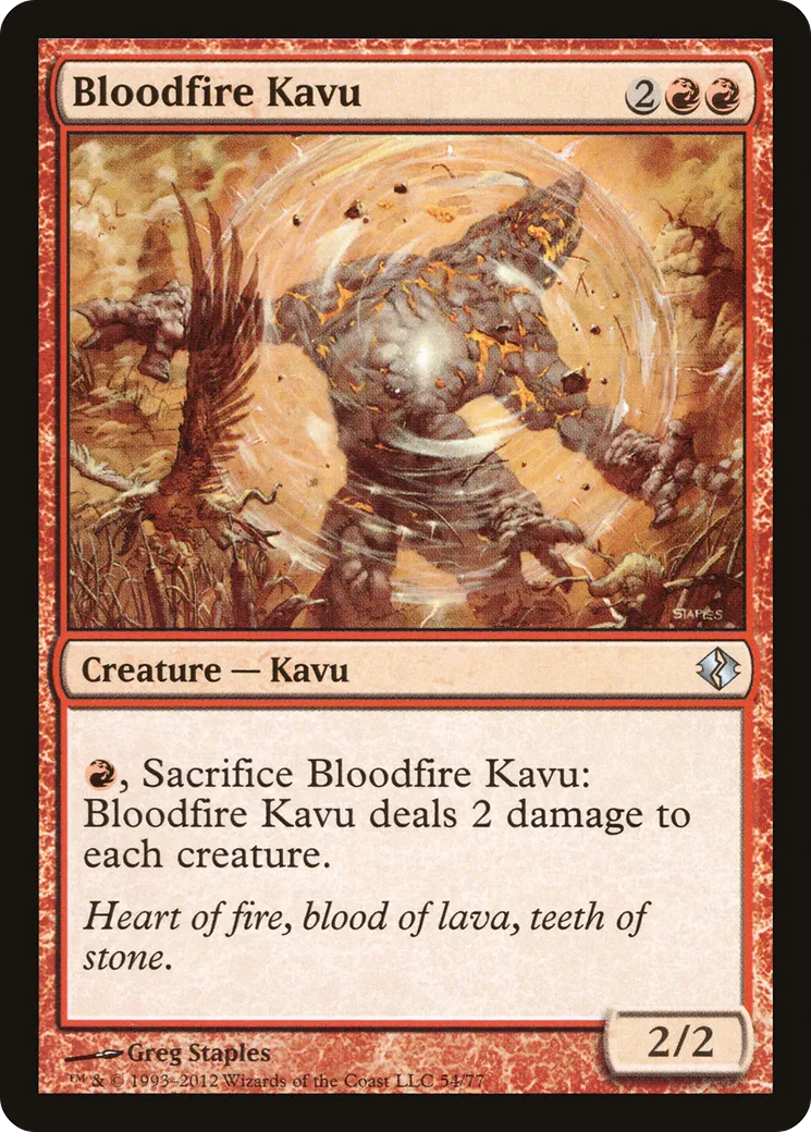 Bloodfire Kavu — Duel Decks: Venser vs. Koth — Magic: The Gathering