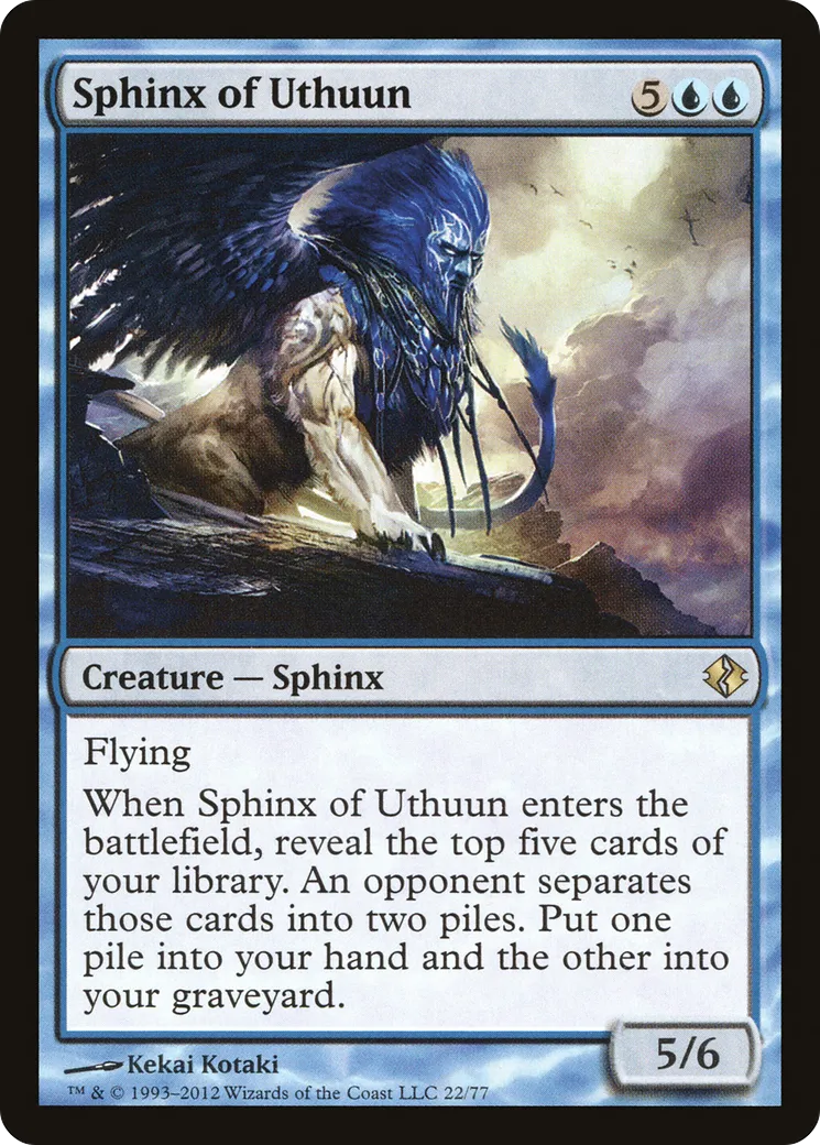 Sphinx of Uthuun from Duel Decks: Venser vs. Koth - Magic: The Gathering