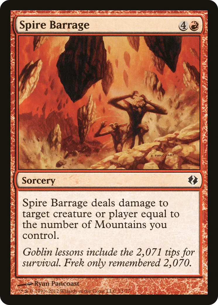 Barrage de cimes — Duel Decks: Venser vs. Koth — Magic: The Gathering