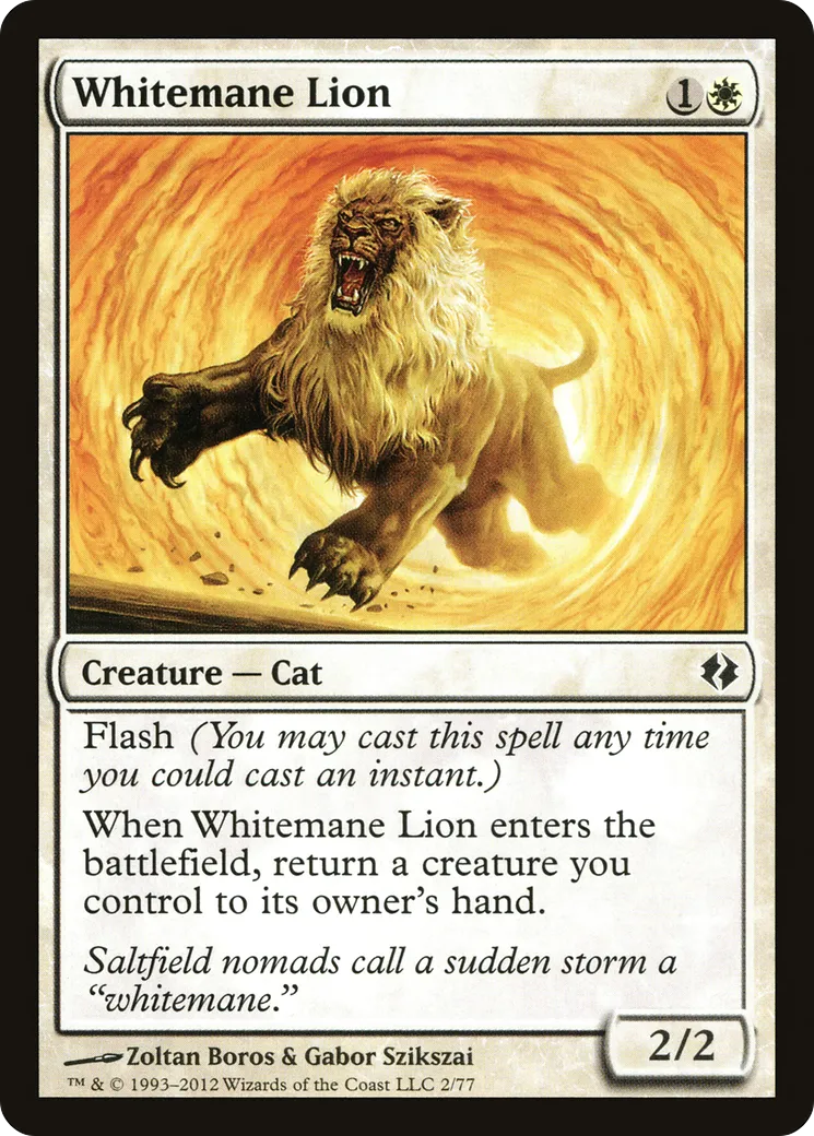 Lion à crinière blanche — Duel Decks: Venser vs. Koth — Magic: The Gathering