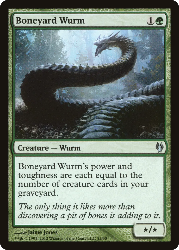 Boneyard Wurm from Duel Decks: Izzet vs. Golgari - Magic: The Gathering