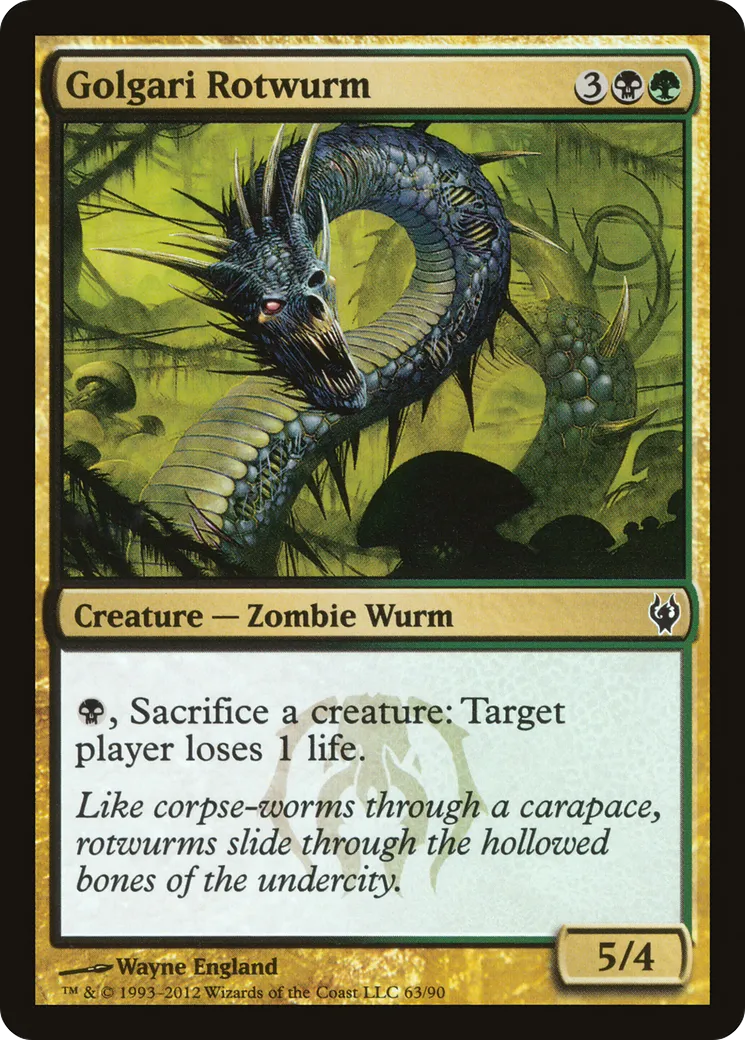 Golgari Rotwurm — Duel Decks: Izzet vs. Golgari — Magic: The Gathering