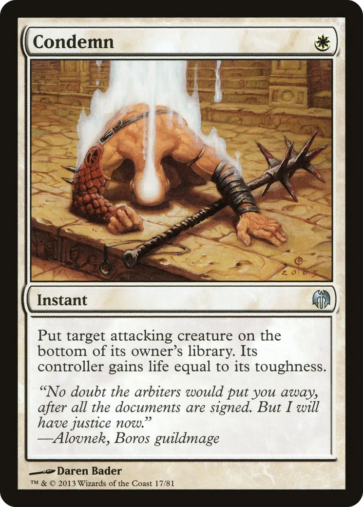 Condamnation — Duel Decks: Heroes vs. Monsters — Magic: The Gathering