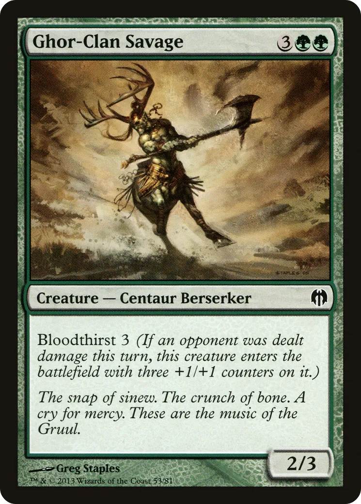 Ghor-Clan Savage — Duel Decks: Heroes vs. Monsters — Magic: The Gathering