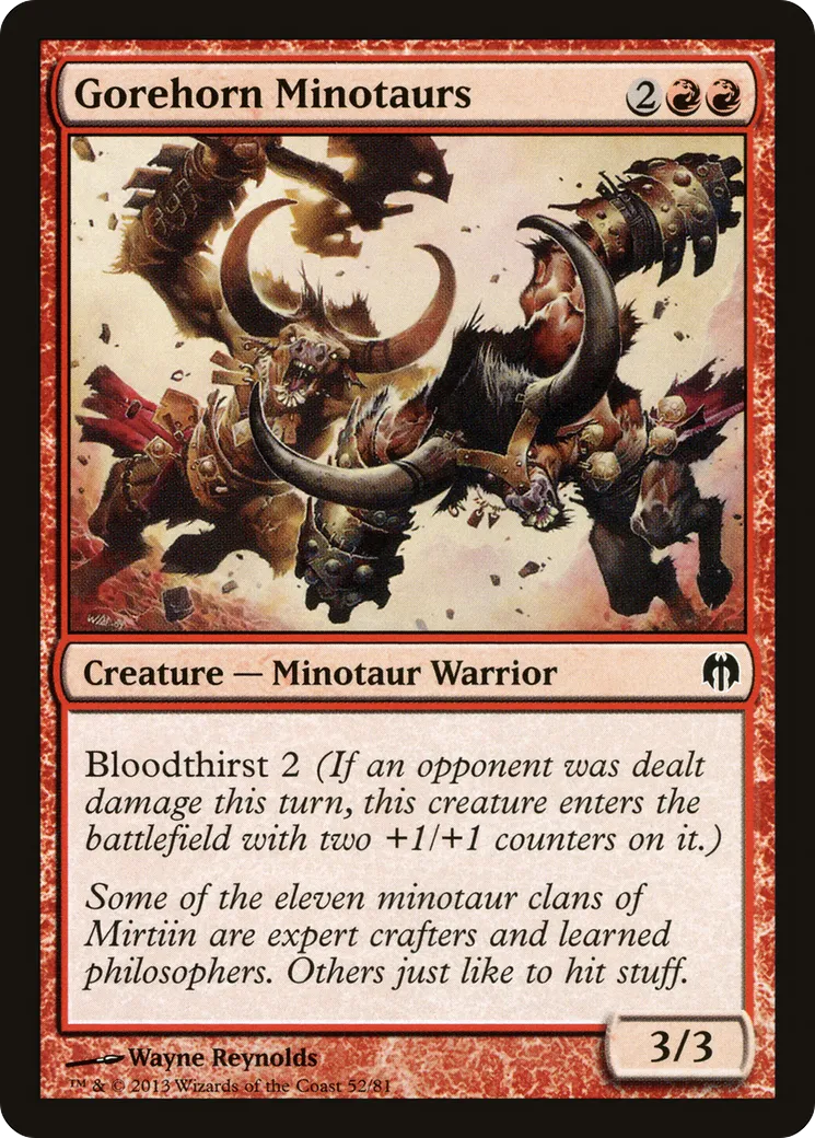 Gorehorn Minotaurs from Duel Decks: Heroes vs. Monsters - Magic: The Gathering