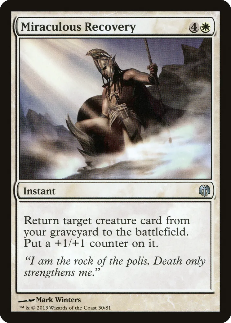 Miraculous Recovery — Duel Decks: Heroes vs. Monsters — Magic: The Gathering