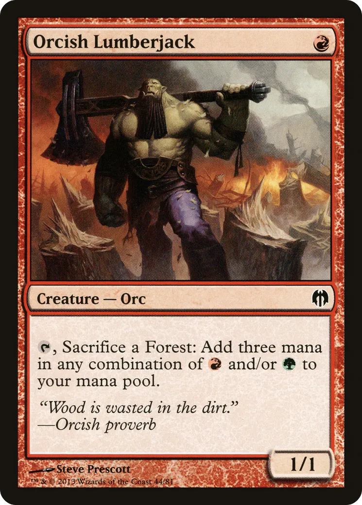 Orcish Lumberjack — Duel Decks: Heroes vs. Monsters — Magic: The Gathering