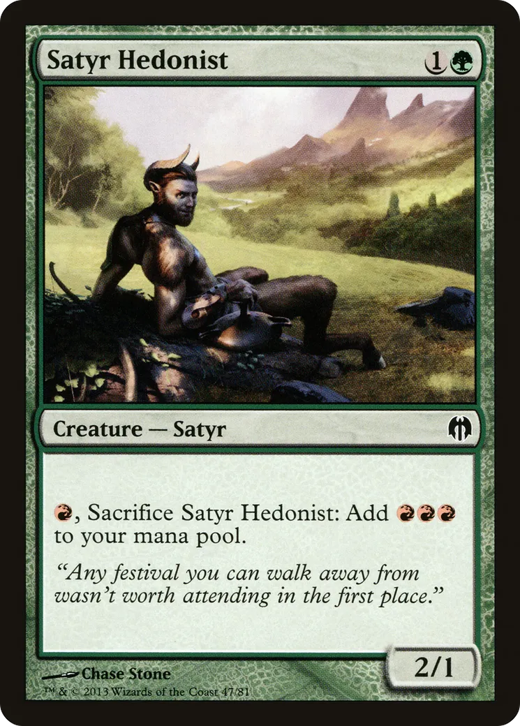 Satyr Hedonist — Duel Decks: Heroes vs. Monsters — Magic: The Gathering